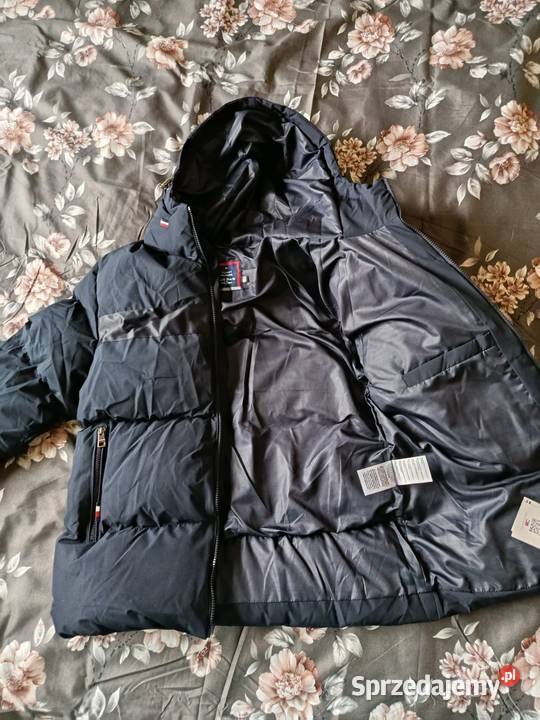 Kurtka zimowa pikowana Tommy Hilfiger granatowa Białystok sprzedam
