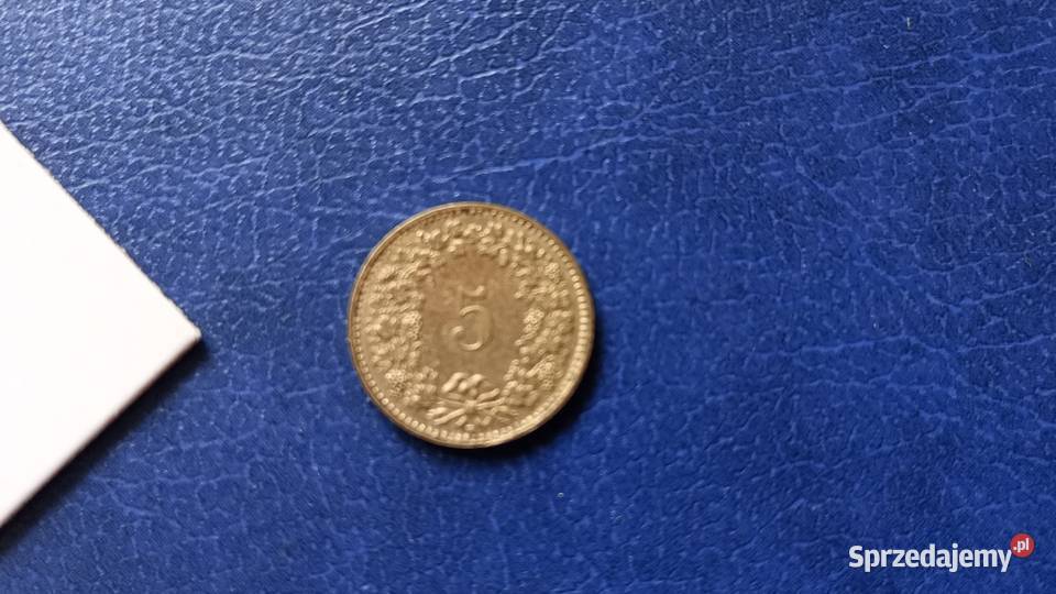 Stare monety 5 rappen 1986 Szwajcaria Lesko