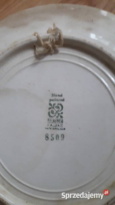069 Talerz dekoracyjny malowany ręcznie kujawsko-pomorskie Bydgoszcz