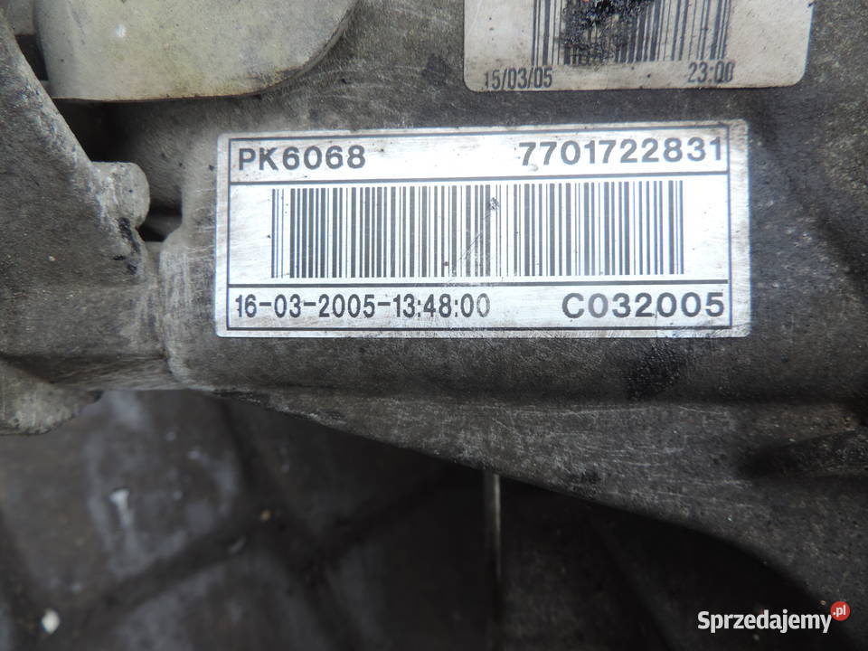 SKRZYNIA BIEGÓW LAGUNA 2 19 DCI 120 PK6068 skrzynie biegów Nowy Sącz