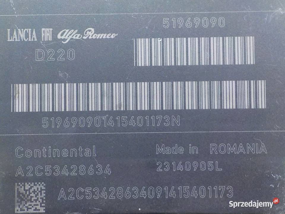 FIAT 500L 14 B 14r 5D modul sterownik AIRBAG Suków