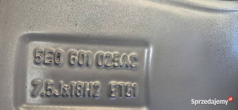 Oryginalne Koła Skoda Octavia R18 Octavia RS Samochodowe Jelcz-Laskowice sprzedam