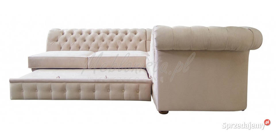 Narożnik Chesterfield z f spania bez boku Zielona Góra sprzedam