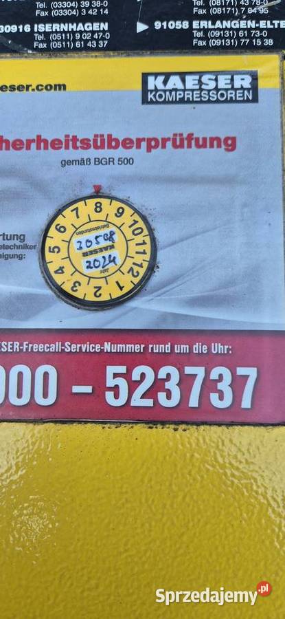 Sprężarka śrubowa Kaeser SX6 4 kW 75 Bar Jelcz-Laskowice