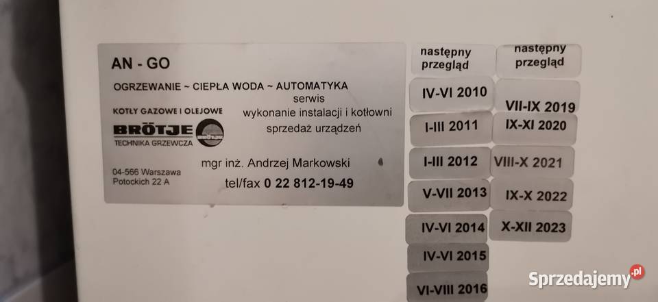 Piec kocioł Brotje uzywany