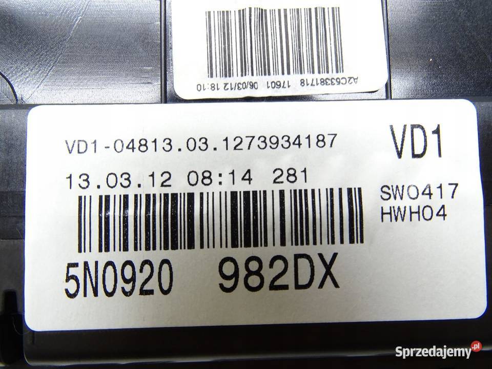 LICZNIK ZEGARY ZEGAR VW TIGUAN 5N I LIFT 20 TDI sprzedam