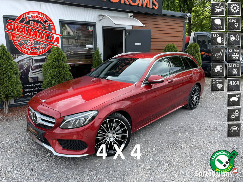 Mercedes C 250 4Matic LED HAKAsystenciMartwe bordowy