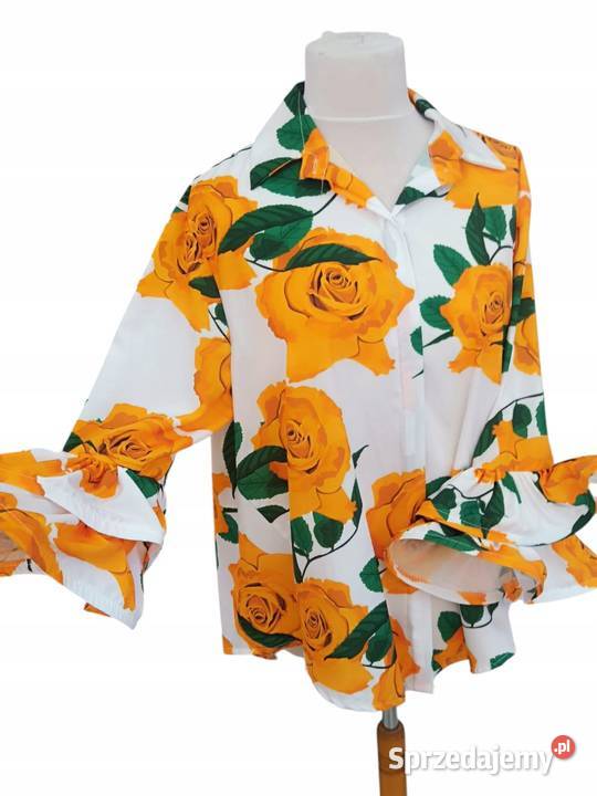 KOSZULA damska asymetryczna z falbaną biust 130