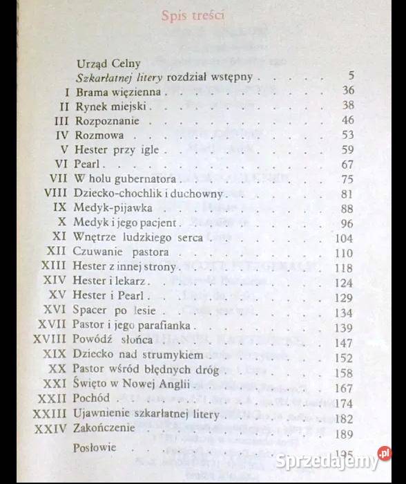 Szkarłatna litera Nathaniel Hawthorne lubelskie Chełm