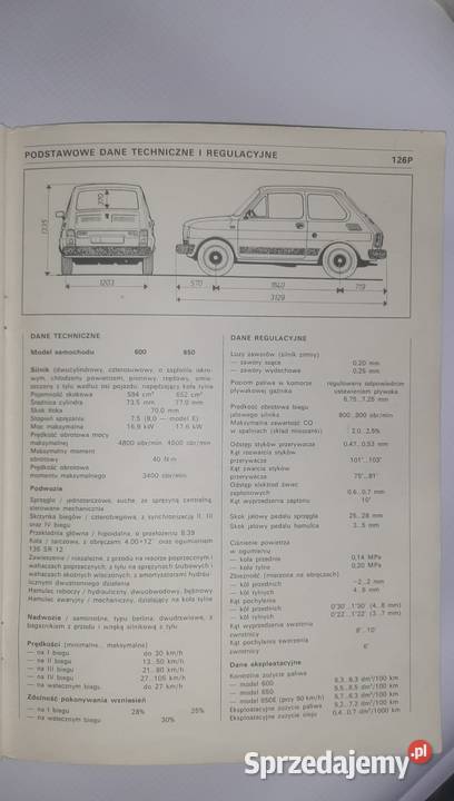 Fiat 126p zeszyty napraw 23KM śląskie Pyskowice