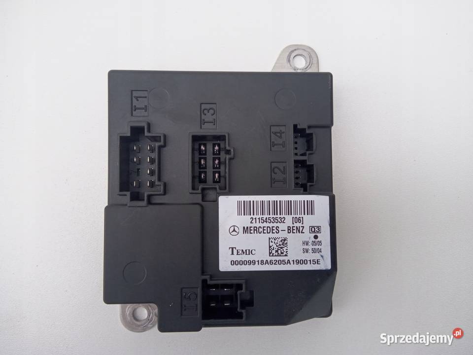 MODUŁ STEROWNIK FOTELA MERCEDES CLS W219 E W211 Układ elektryczny wielkopolskie Nowy Tomyśl