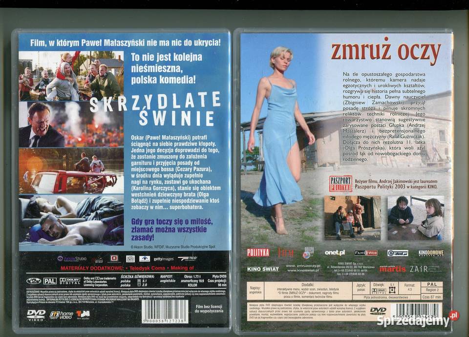 Zmruż oczy Skrzydlate świnie 2 filmy DVD DVD Szczecin