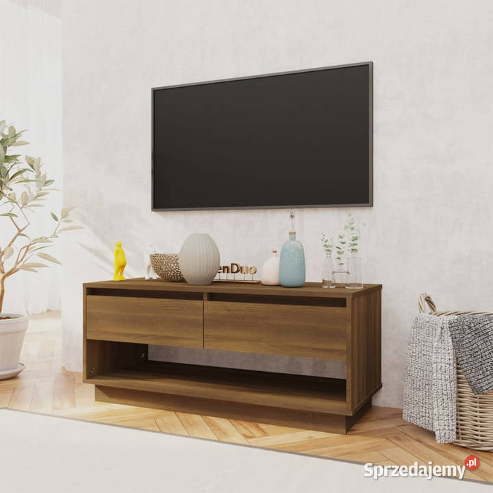 Szafka pod TV brązowy dąb 102x41x44 materiał Warszawa sprzedam