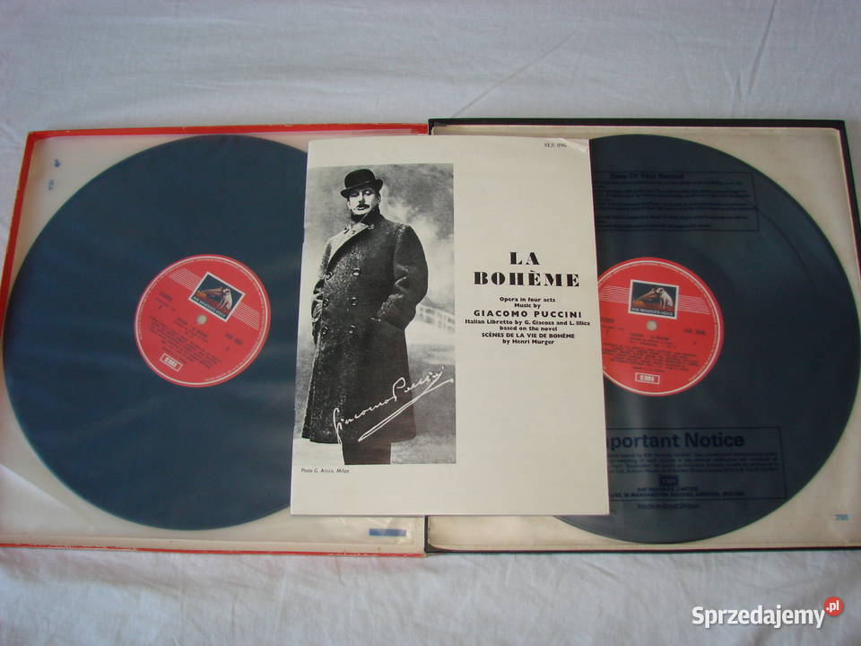Giacomo Puccini La Boheme 2 płyty winylowe EMI pomorskie Pruszcz Gdański