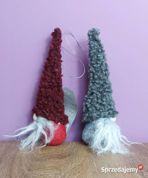 Skrzat świąteczny Krasnal Gnom Mikołaj ozdoba na małopolskie Jasień