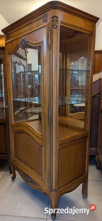 Piękna witrynaserwantka ludwikowska orzechsklep śląskie Dąbrowa Górnicza sprzedam