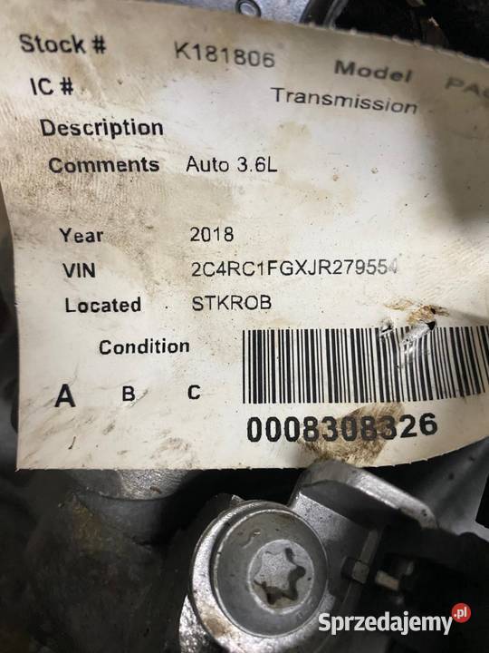 Skrzynia Biegów automatyczna Chrysler Pacifica Warszawa