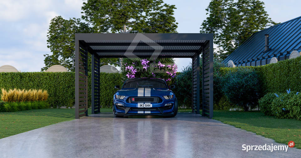 CarPort PREMIUM wiata samochodowa 4x5 antracyt Dębica