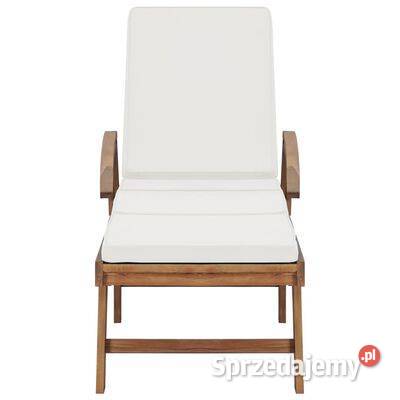 vidaXL Leżaki z poduszkami 2 lite drewno tekowe Warszawa sprzedam