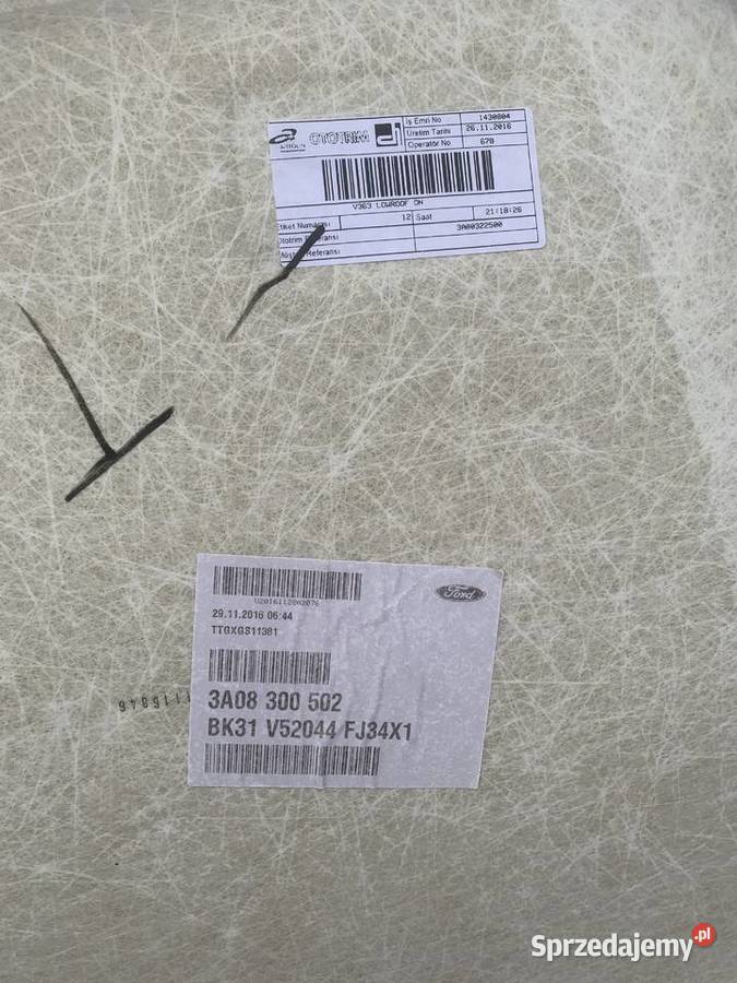 Podsufitka Ford transit mk8 Rok produkcji 2017 Pilica