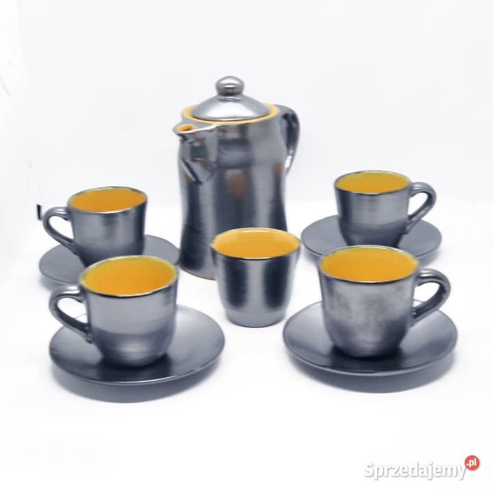 Ceramiczny serwis kawowy Gramann Topferei Rmhild Warszawa