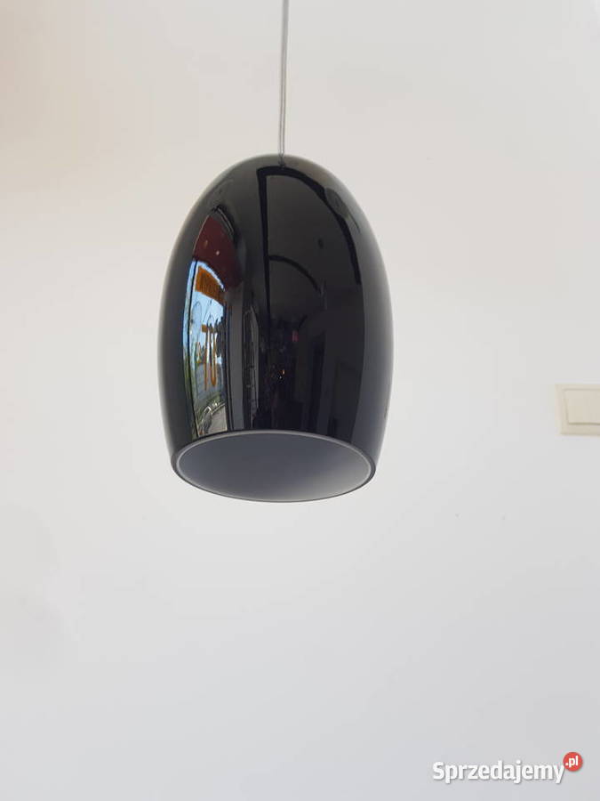 Lampa wisząca CZARNA JAJKO klosz MURANO GLASS Warszawa