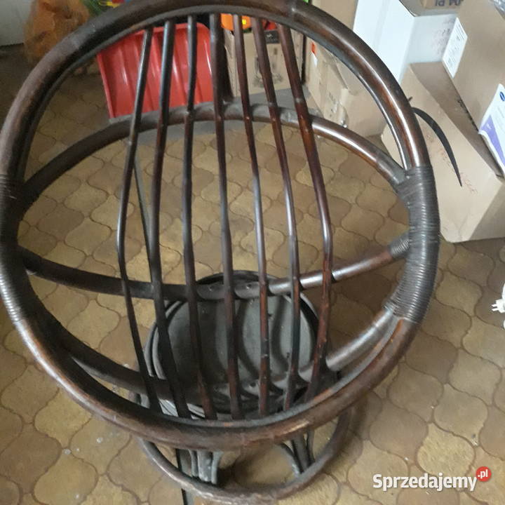Fotel ratanowy obrotowy Fotele i pufy Mysłowice