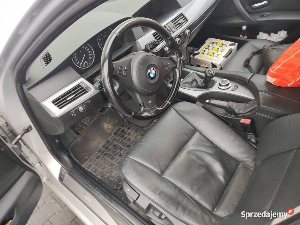 BMW e60 srebny 525i 30 manual 6 bieg uszkodzony Seria 5