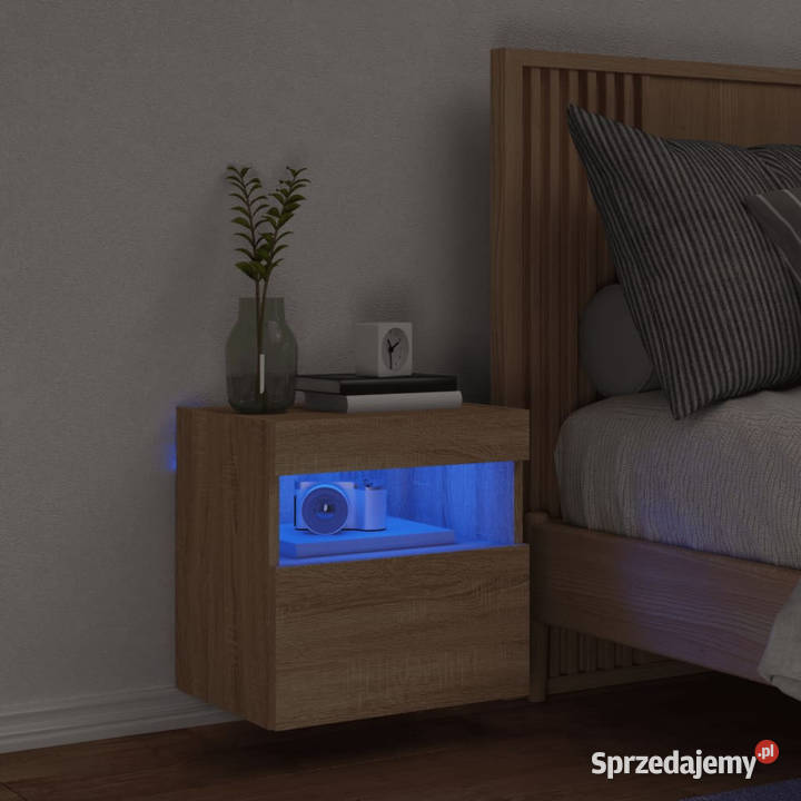 Ścienna szafka TV z LED dąb sonoma 40x30x40 Warszawa sprzedam