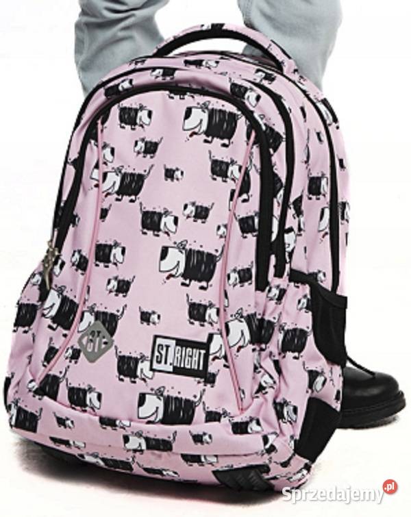 STRIGHT NOWY różowy plecak szkolny PIESKI Artykuły szkolne Kielce sprzedam