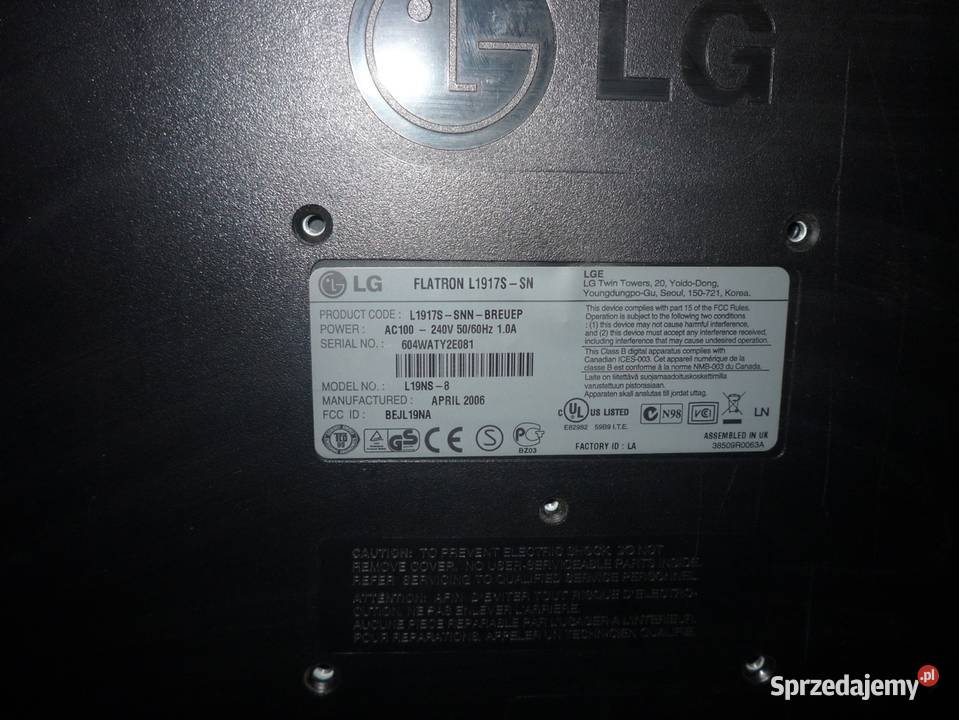 monitor do komputera LG flatron L Gdynia