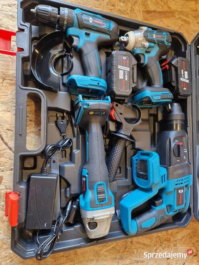 ZESTAW NARZĘDZI AKU 21V 4x BAT 5w1 MŁOT KLUCZ Zestawy narzędzi Głogowa sprzedam