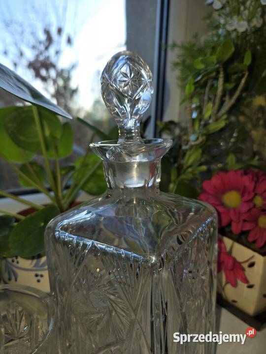Kryształowa karafka plus 2 szklanki do whisky Sosnowiec sprzedam