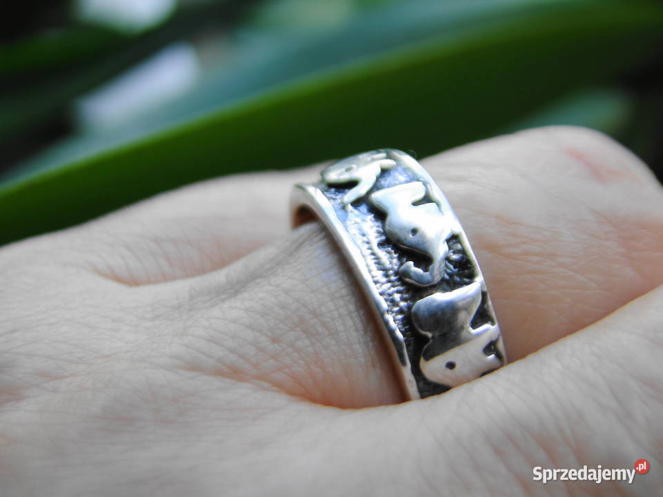 Solidny Pierścionekobrączka srebro 925 Warszawa