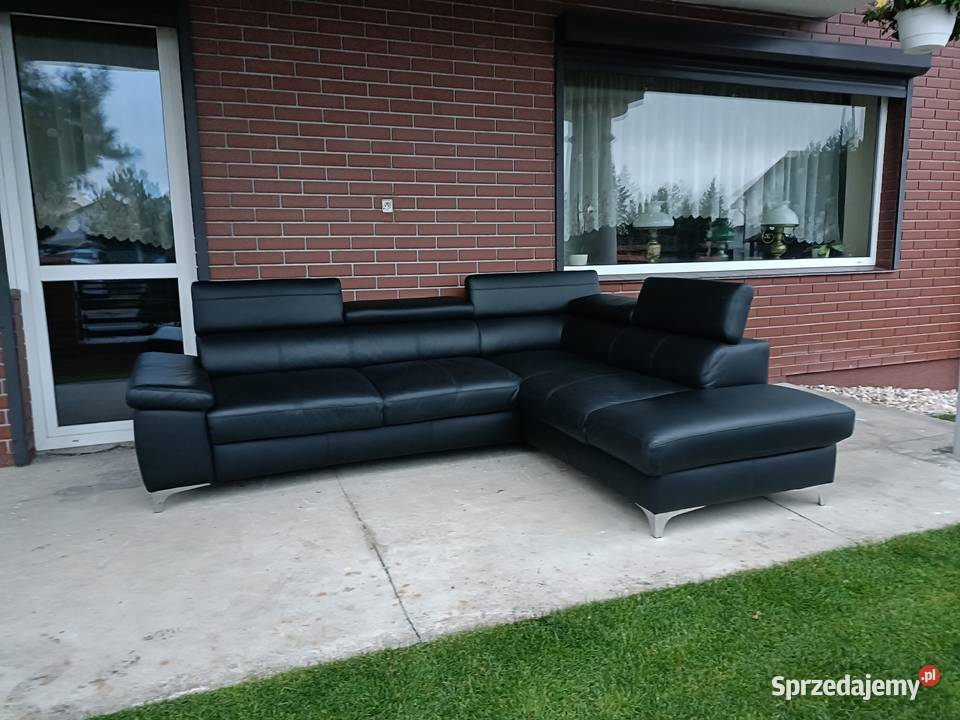 Sprzedam narożnik ze skóry Komplety wypoczynkowe Konin