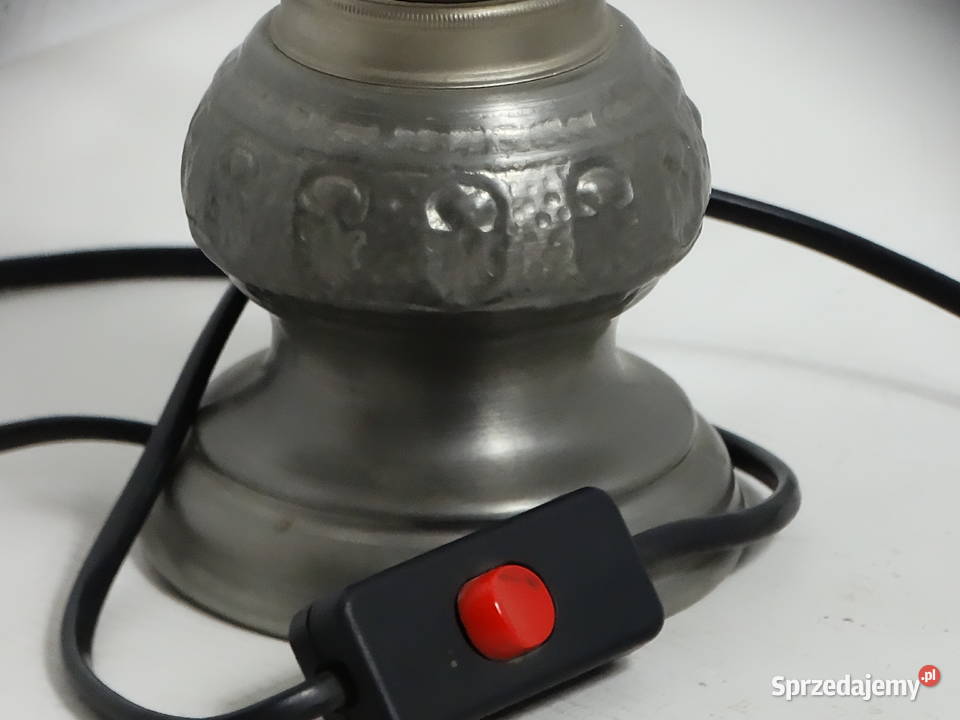Klimatyczna lampa stołowa retro stylizowana lubelskie Biłgoraj