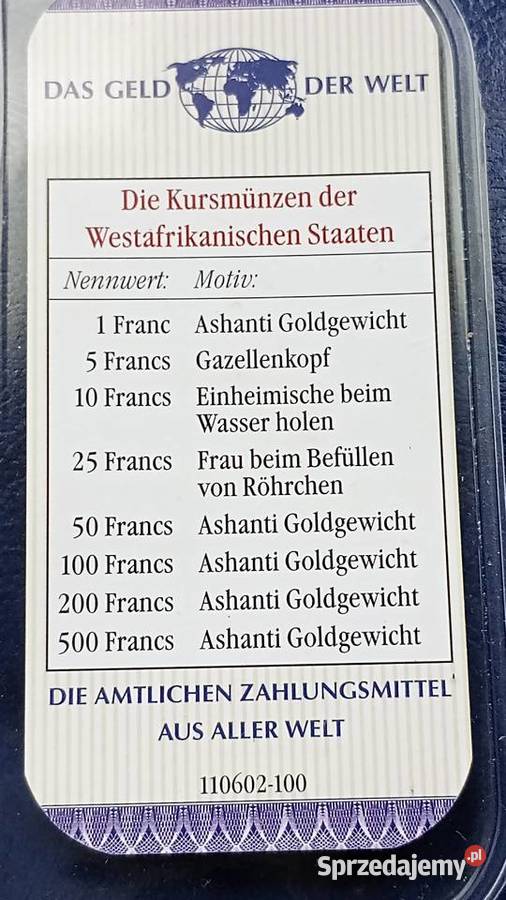 Stare monety 8 monet SET Afryka ZAchodnia stan Lesko