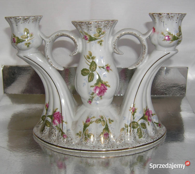 świecznik trójramienny ChodzieżD Porcelana i szkło Bartków sprzedam