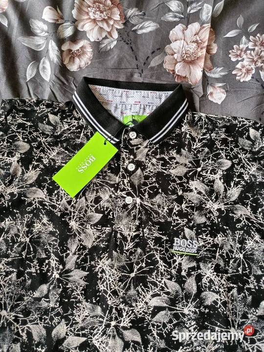 Koszulka polo Hugo Boss nowoczesny design czarna Białystok