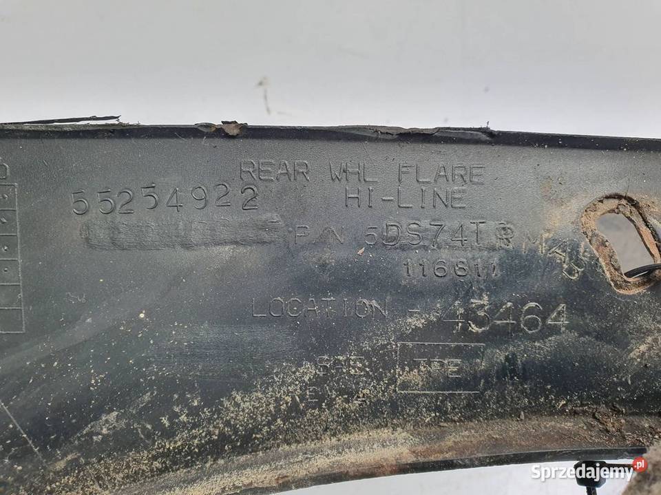 BŁOTNIK NADKOLE JEEP WRANGLER TJ 55254922 Pozostałe Lipno