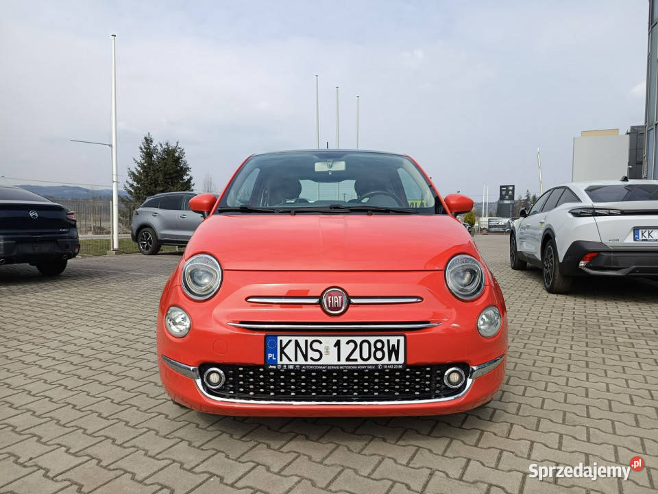 Fiat 500 Lounge 12 69 serwisowany panorama VAT23 69KM Nowy Sącz