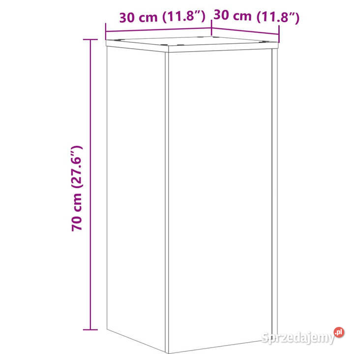 Podstawki pod doniczki 2 stare drewno 30x30x70 Warszawa
