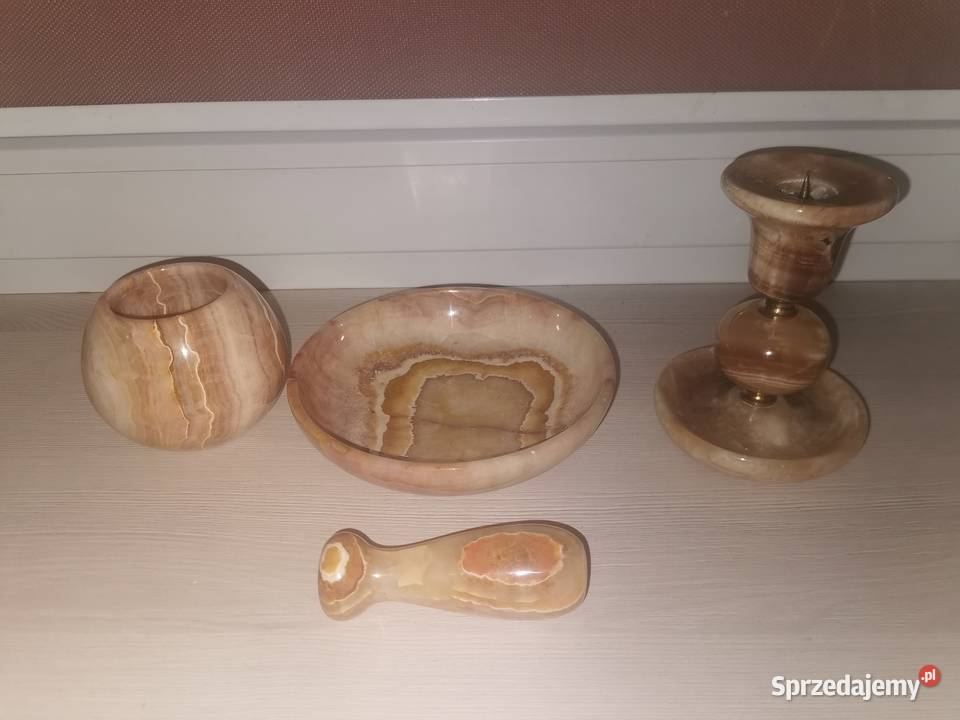 Moździerz świecznik i inne z onyksu Nowy Tomyśl