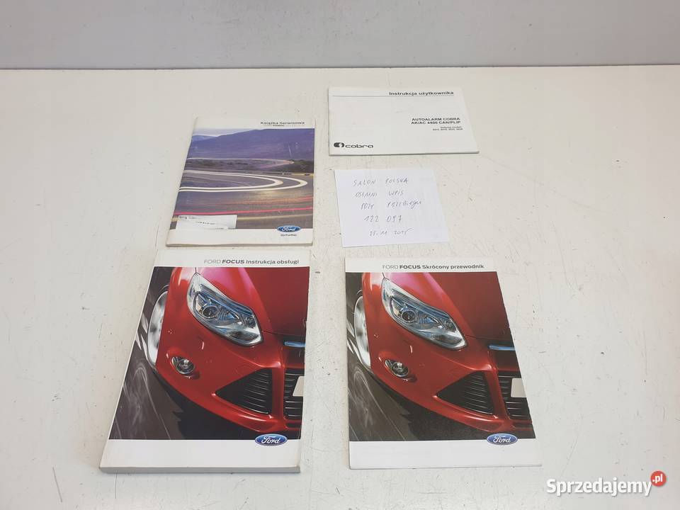 Ford Focus MK3 KSIĄŻKA SERWISOWA Dokumenty Pozostałe Rudka