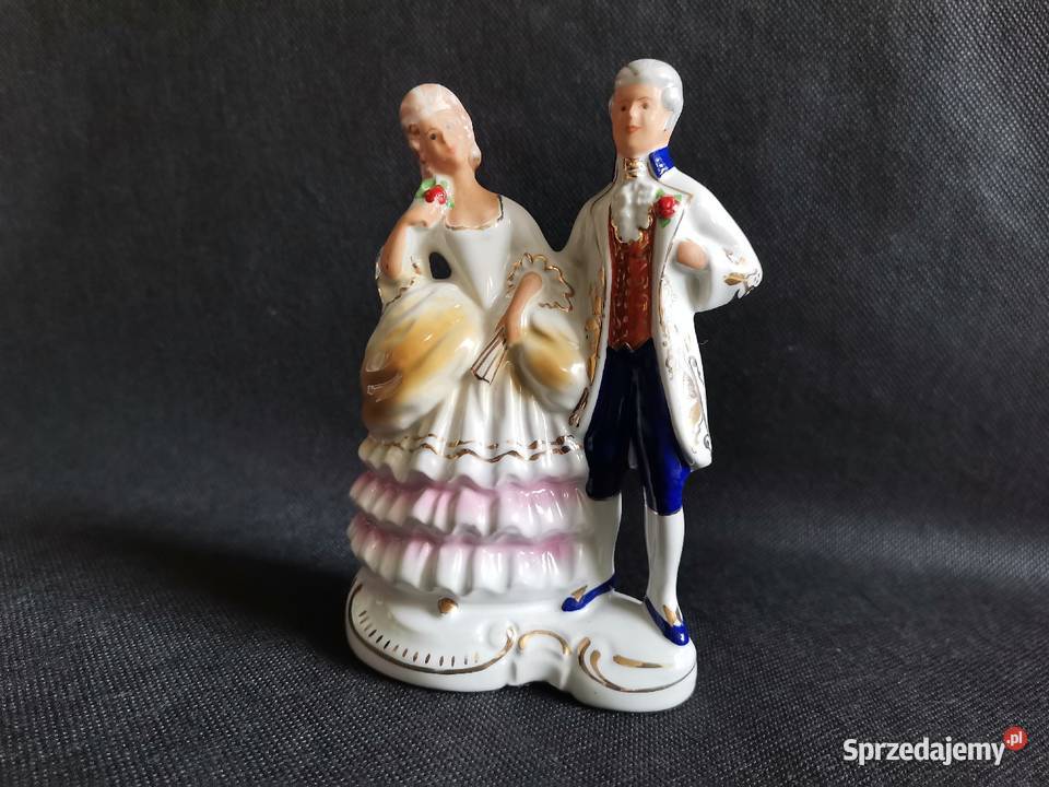 Stara figurka Markiz i Markiza porcelana Jan Katowice