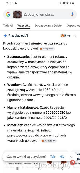 Wieńce wstrząsacza łódzkie Zgierz