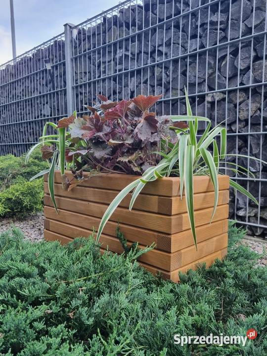 Donica drewniana ogrodowa donica na taras sprzedam