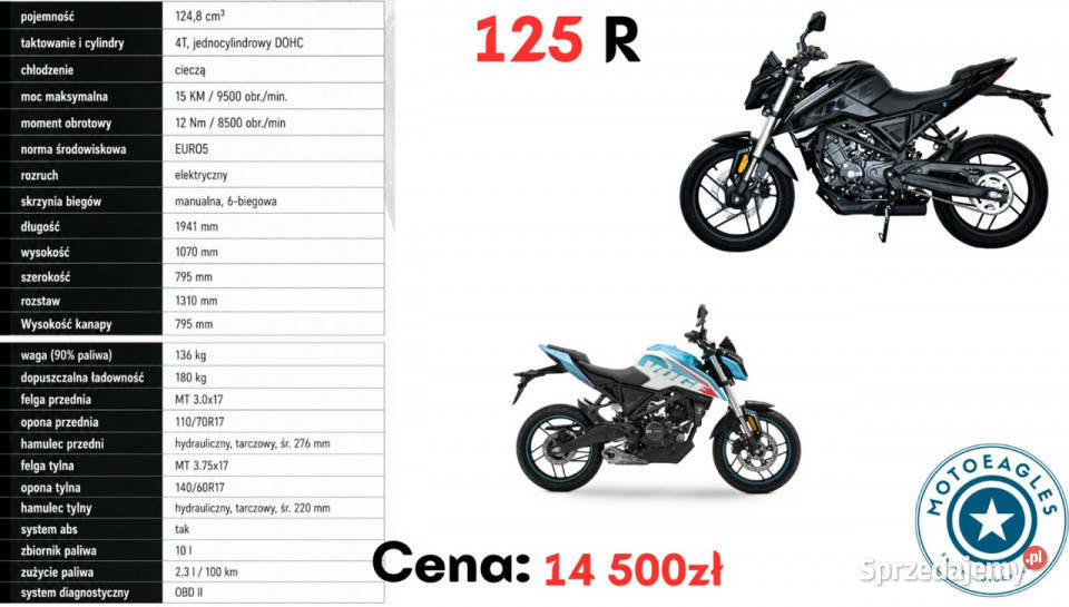 VOGE R125 Voge R 125 Transport Raty Fvat Bicz