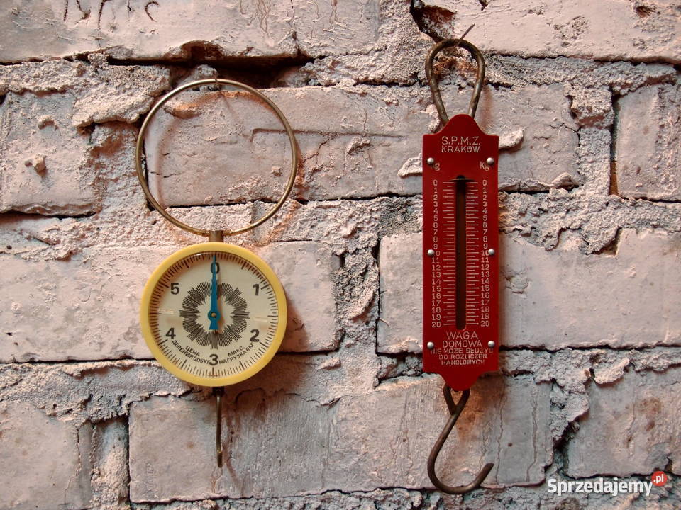 Sprężynowa waga z lat PRLu polska 020 i Łódź