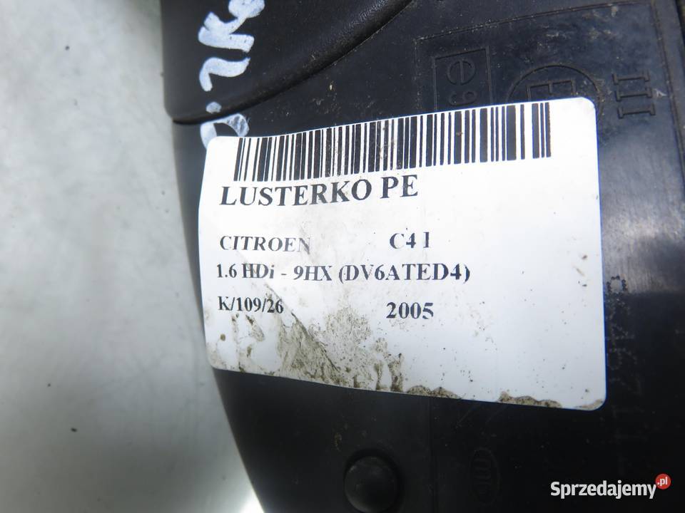 LUSTERKO PRAWE CITROEN C4 I EXL małopolskie